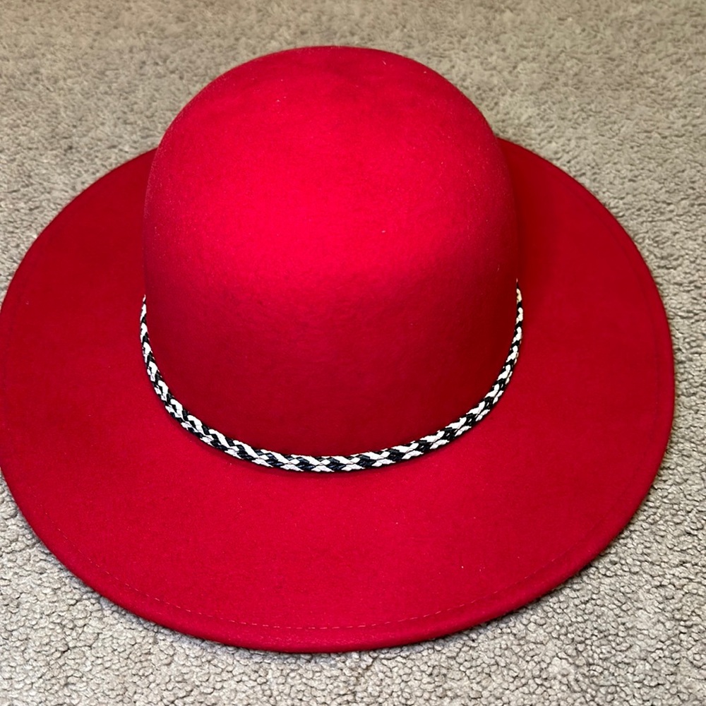 Brixton Wide Brim Felt Hat with Tassle